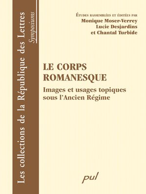 cover image of Le corps romanesque